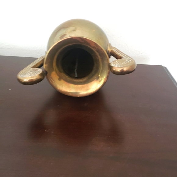 Art Deco bronze scroll handles vase - Picture 3 of 3
